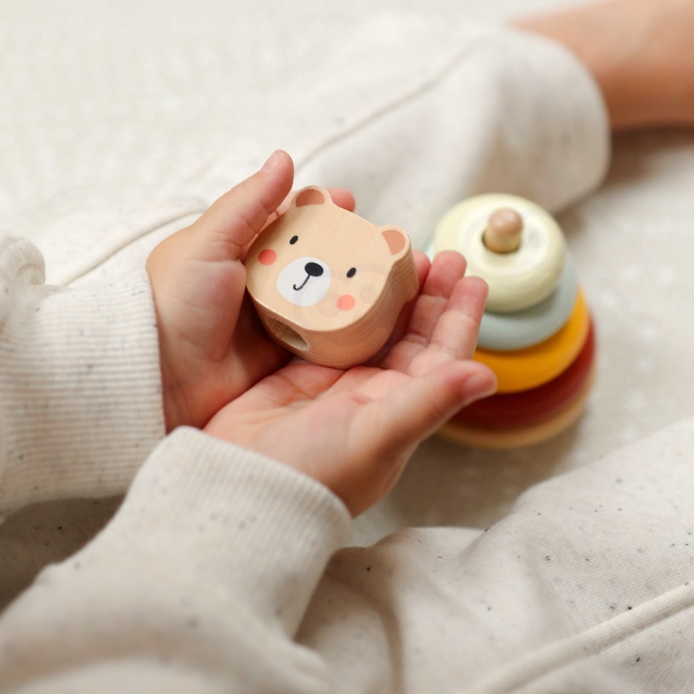 Lavinamasis rinkinys WOOPIE GREEN Box Sorter Box 3in1 Elephant Pyramid Blocks FSC-Žaislai, Kūdikiams, Žaislai mažyliams (iki 4 m