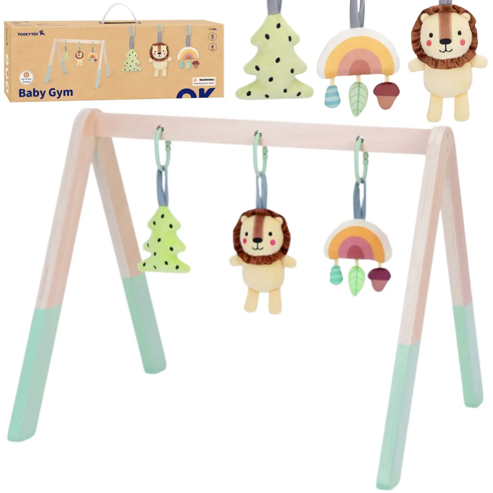 Kūdikių lavinamasis stovas TOOKY TOY 3 pakabinami žaisliukai-Žaislai, Kūdikiams, Lavinamieji kilimėliai-e-vaikas