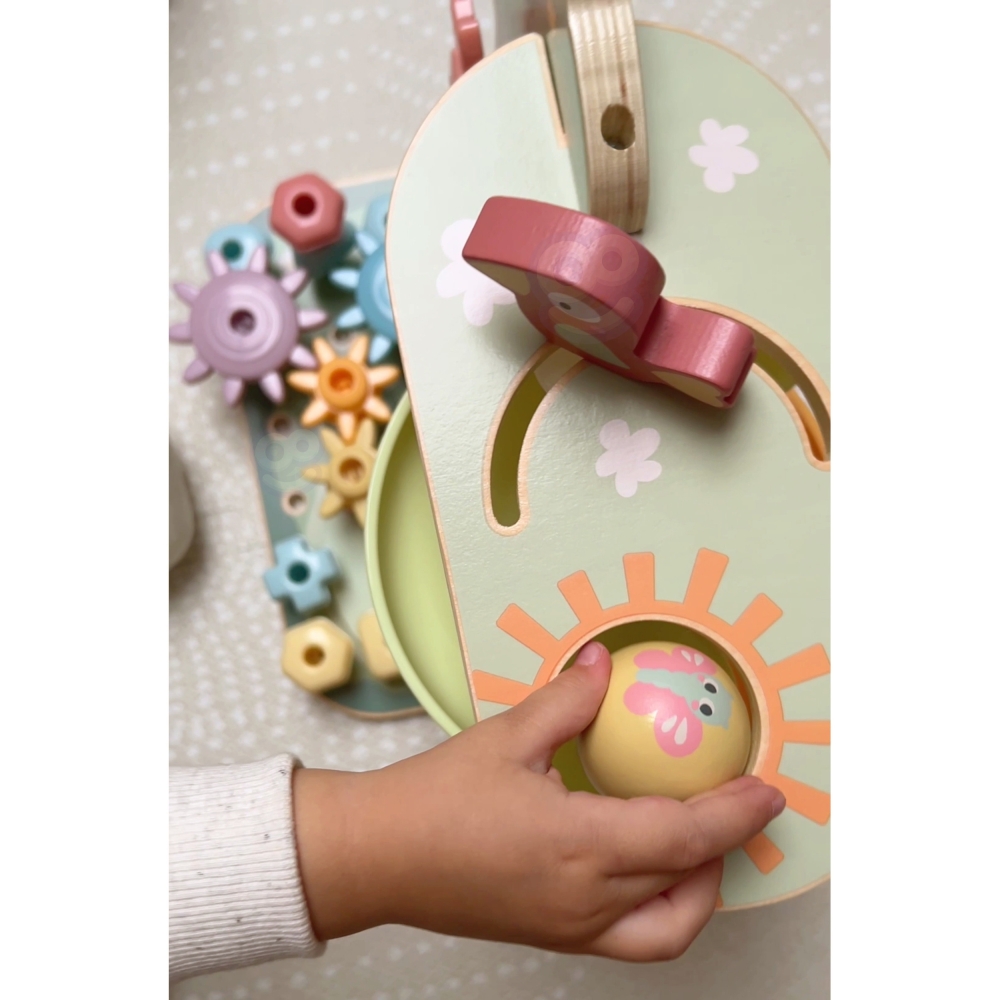 Kamuoliukų trasos žaidimų medis WOOPIE GREEN Montessori 4-in-1 FSC