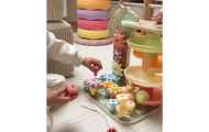 Kamuoliukų trasos žaidimų medis WOOPIE GREEN Montessori 4-in-1 FSC