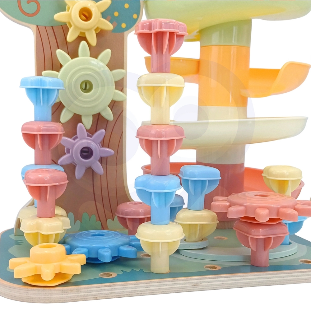 WOOPIE GREEN Montessori 4-in-1 Ball Track Activity Tree FSC