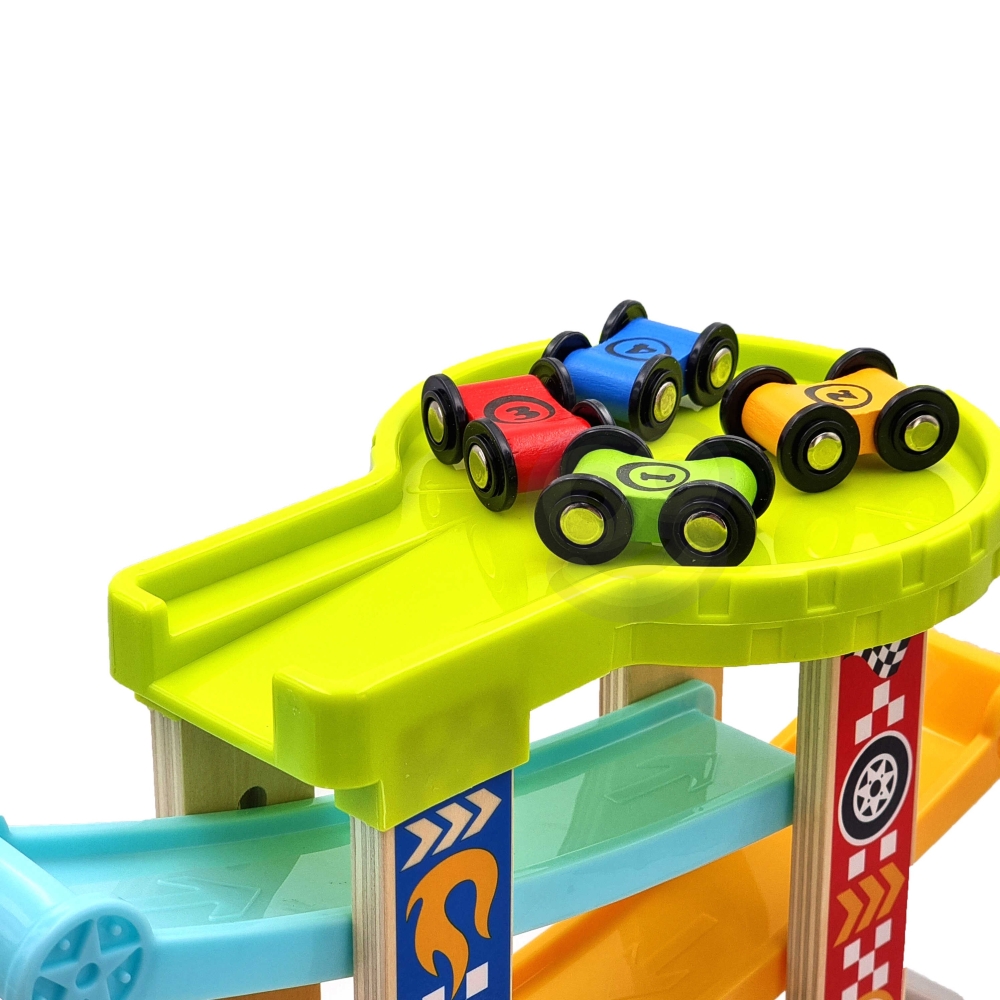 Spalvinga automobiliukų trasa TOOKY TOY-Žaislai, Auto ir transporto žaislai, Garažai, trasos ir kita-e-vaikas