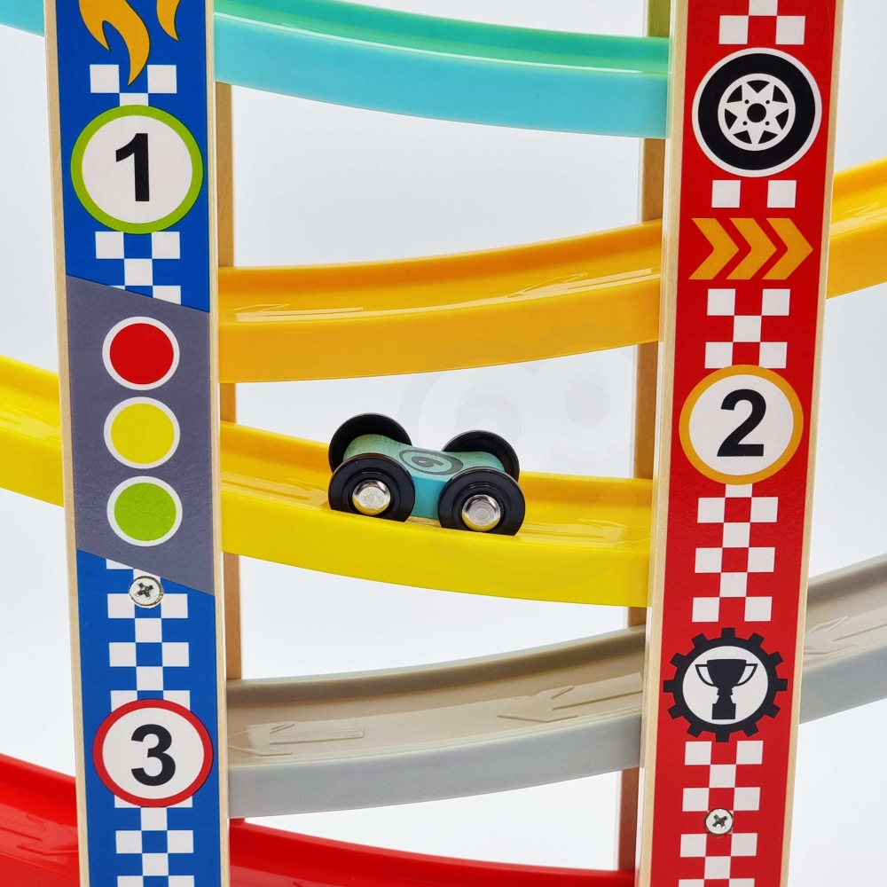 Spalvinga automobiliukų trasa TOOKY TOY-Žaislai, Auto ir transporto žaislai, Garažai, trasos ir kita-e-vaikas