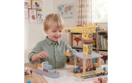 TOOKY TOY Dźwig Portowy Drewniany Zestaw