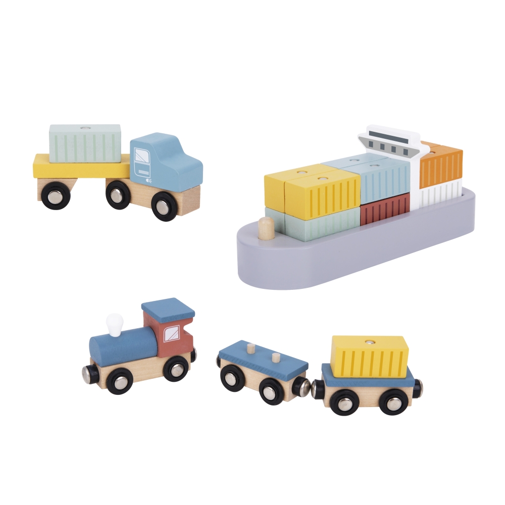 Medinis Uosto krano rinkinys TOOKY TOY-Žaislai, Auto ir transporto žaislai, Garažai, trasos ir kita-e-vaikas
