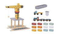 TOOKY TOY Dźwig Portowy Drewniany Zestaw