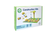 WOOPIE GREEN Drewniany Plac Budowy 5w1 Ruchomy Dźwig XXL Pojazdy Budowlane 13 el.
