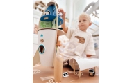 CLASSIC WORLD Drewniana Rakieta Domek dla Dzieci + Figurki Akc.