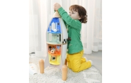 CLASSIC WORLD Drewniana Rakieta Domek dla Dzieci + Figurki Akc.