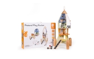 Medinė raketa namelis vaikams CLASSIC WORLD + figūrėlės