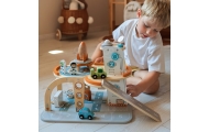 TOOKY TOY Drewniany Kosmiczny Parking  Stacja Kosmiczna