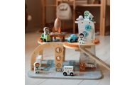 TOOKY TOY Drewniany Kosmiczny Parking  Stacja Kosmiczna