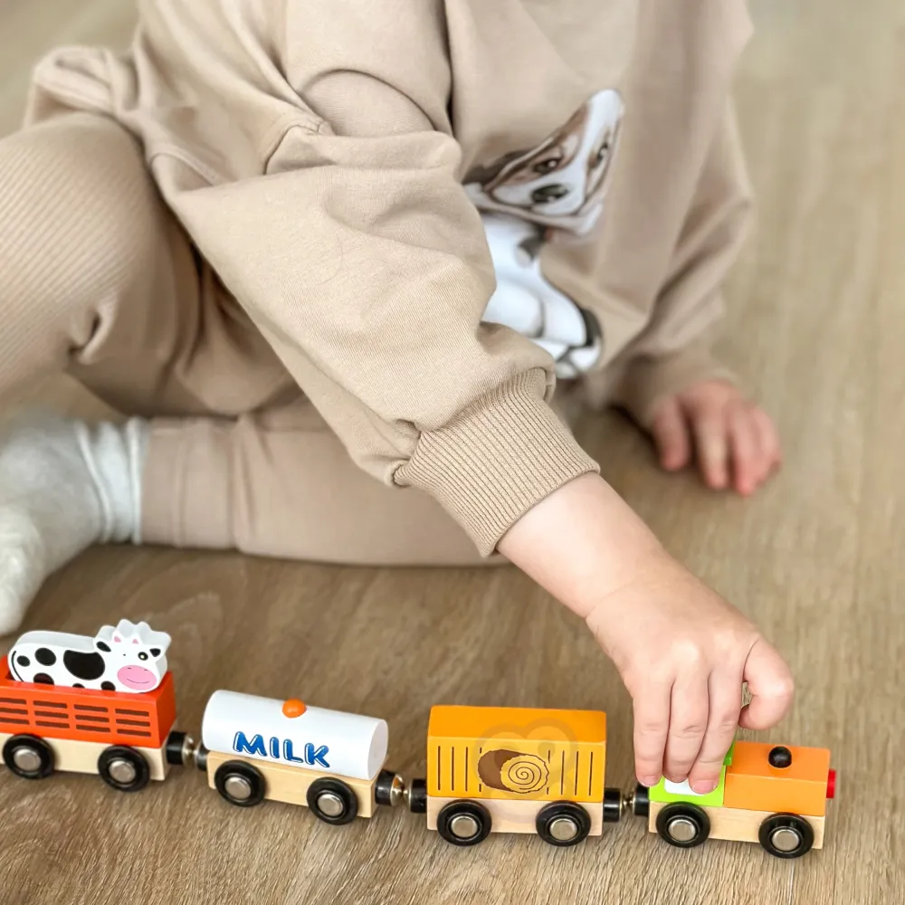 Žemės ūkio traukinys VIGA-Žaislai, Auto ir transporto žaislai, Traukiniai-e-vaikas