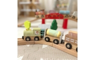 Mediniai traukinio vagonėliai su magneto TOOKY TOY-Žaislai, Auto ir transporto žaislai, Traukiniai-e-vaikas