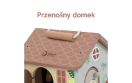 CLASSIC WORLD Drewniany Domek Sensoryczny Edukacyjny z Zamkami Kluczykami 11el.