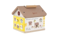CLASSIC WORLD Drewniany Domek Sensoryczny Edukacyjny z Zamkami Kluczykami 11el.