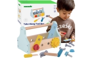 TOOKY TOY Medinė įrankių dėžė 18 el.