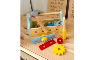 TOOKY TOY Medinė įrankių dėžė 18 el.