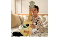 CLASSIC WORLD Drewniane Ukulele Gitara dla Dzieci Różowa