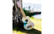 CLASSIC WORLD Drewniane Ukulele Gitara dla Dzieci Różowa