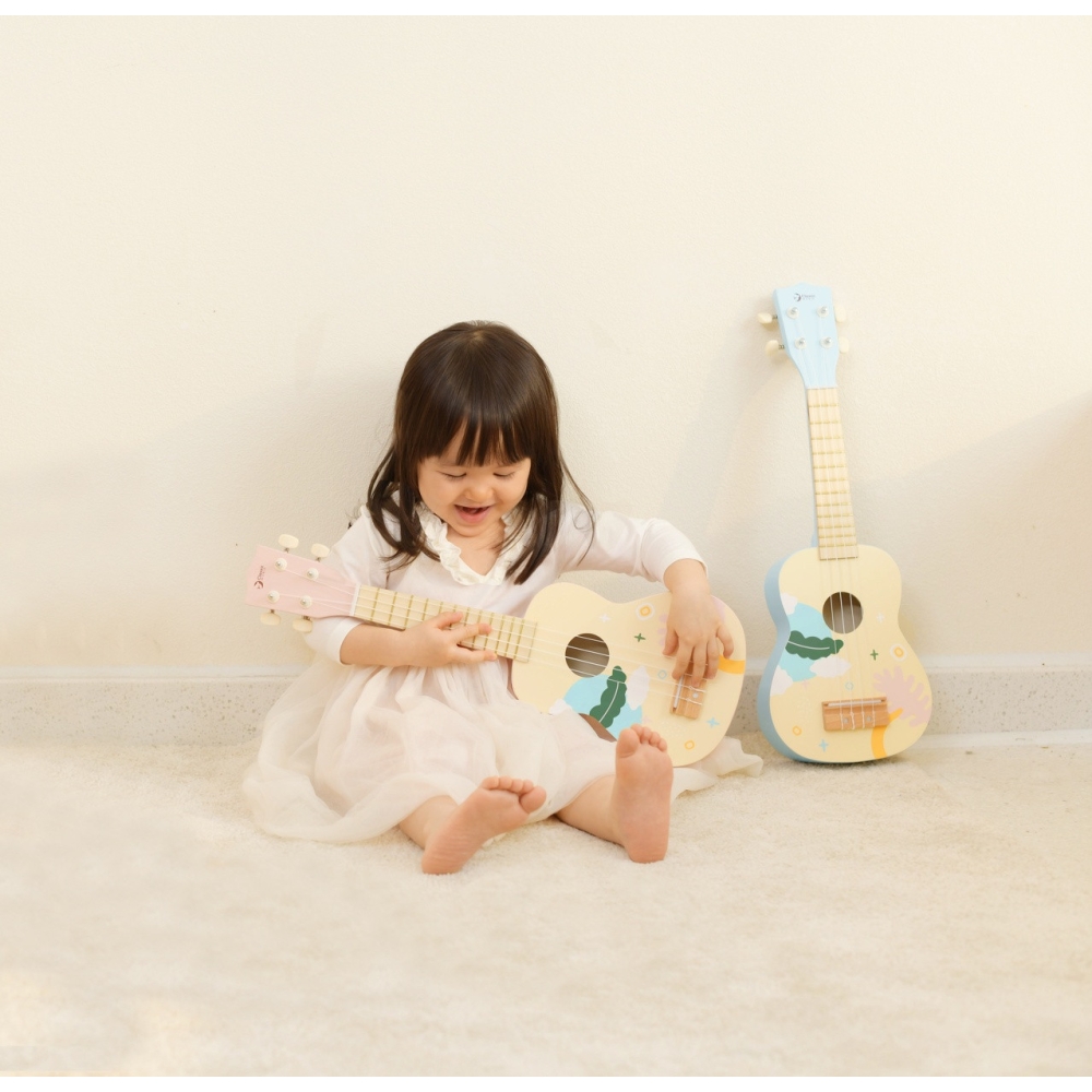 CLASSIC WORLD medinė ukulele gitara vaikams Rožinė