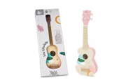 CLASSIC WORLD Drewniane Ukulele Gitara dla Dzieci Różowa