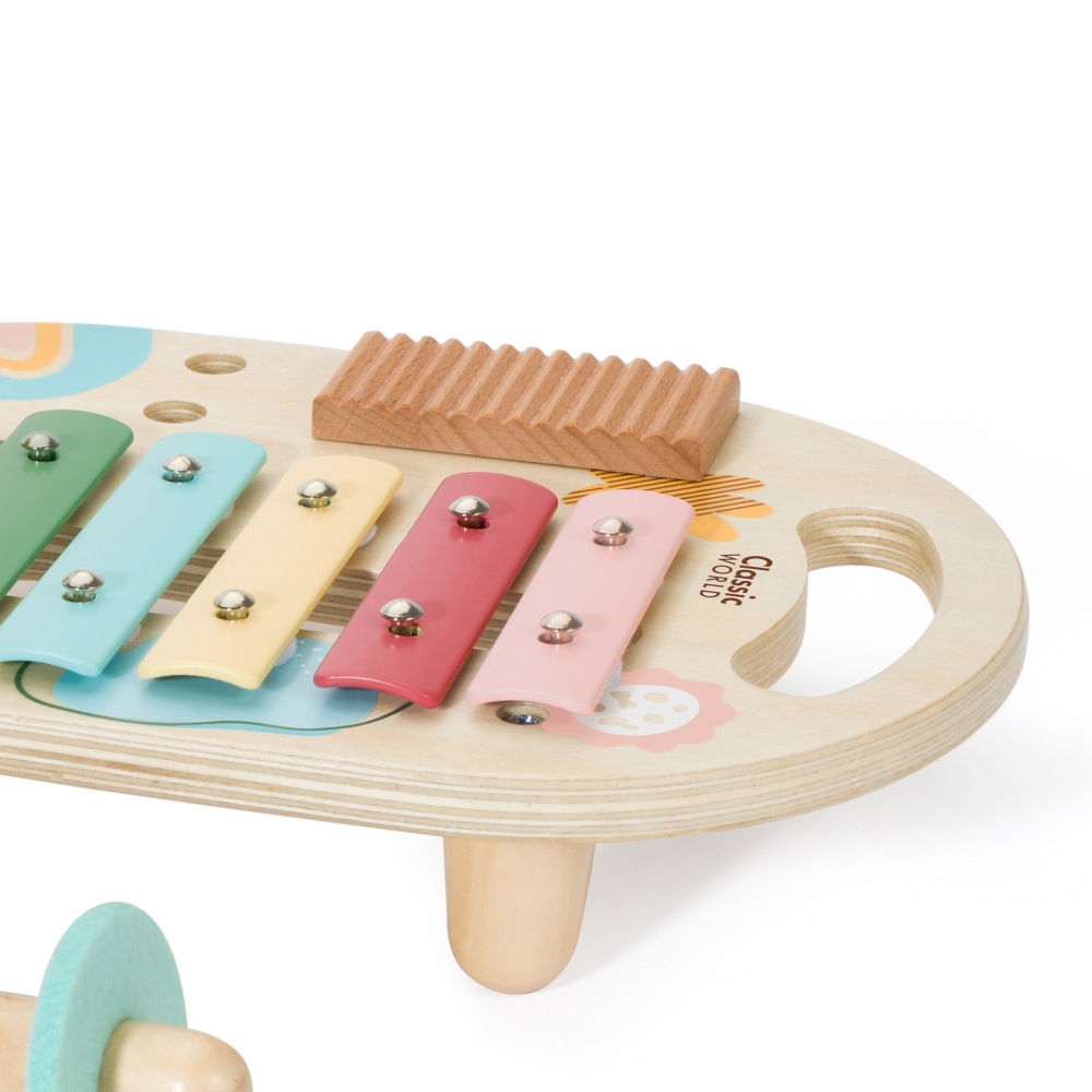 Muzikos instrumentų rinkinys vaikams CLASSIC WORLD cimbolai būgnas barškučiai 5 vnt-Žaislai, Muzikiniai-e-vaikas
