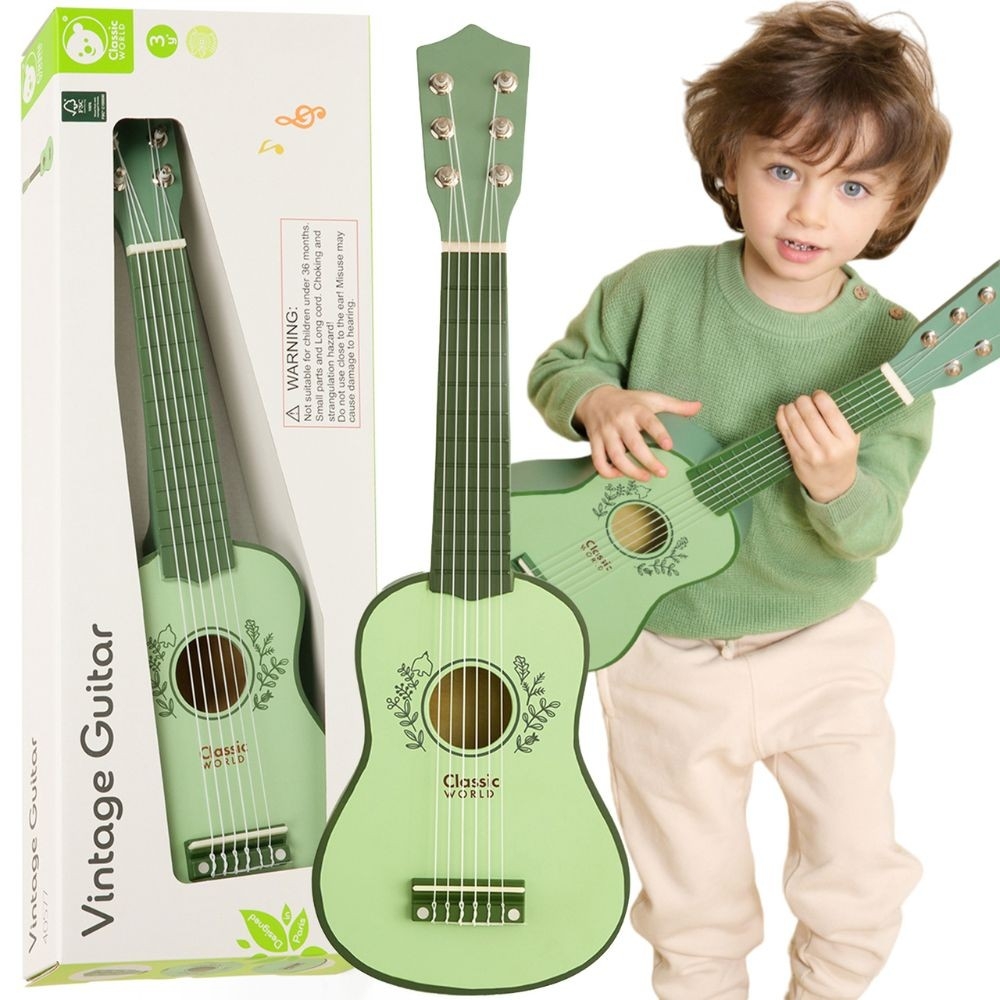 CLASSIC WORLD Vintage medinė gitara vaikams 3+