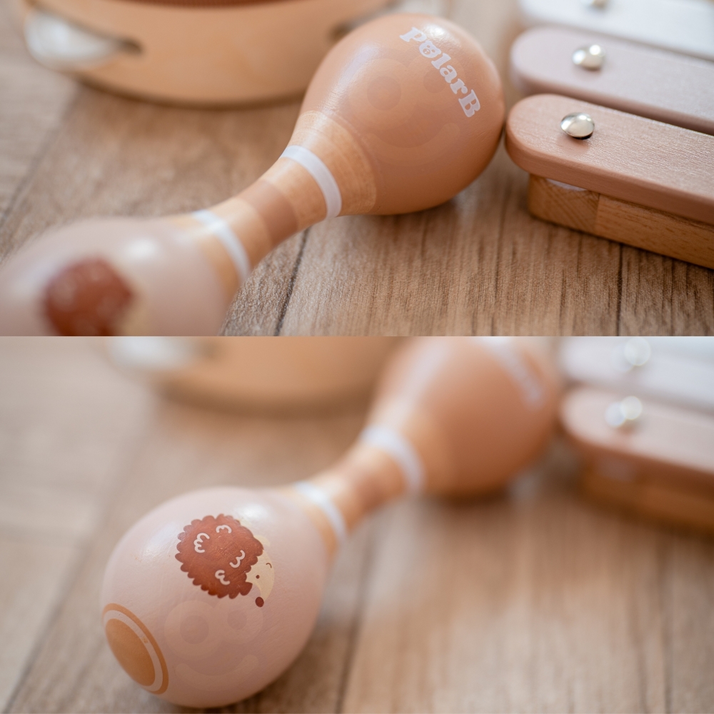 Muzikos instrumentų rinkinys su ežiuku VIGA PolarB-Žaislai, Kūdikiams, Žaislai mažyliams (iki 4 m.