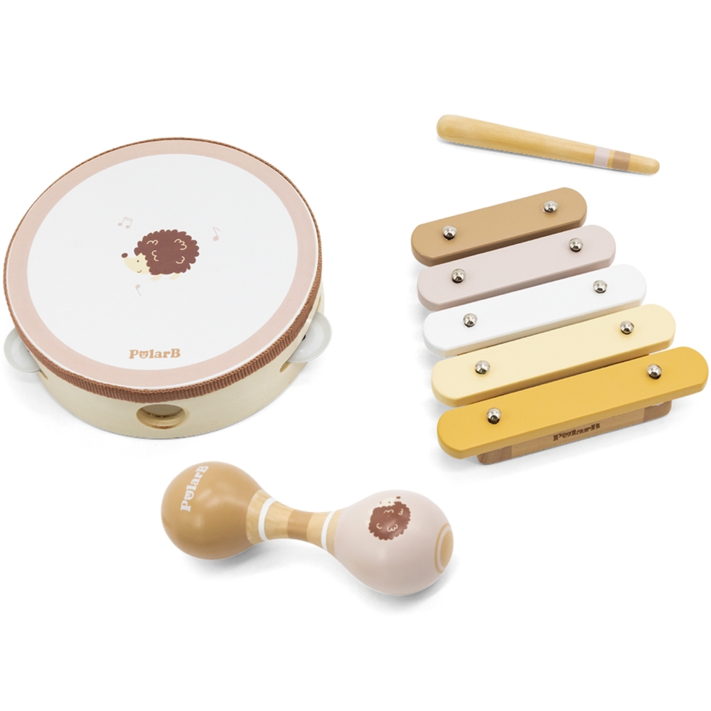 Muzikos instrumentų rinkinys su ežiuku VIGA PolarB-Žaislai, Kūdikiams, Žaislai mažyliams (iki 4 m.