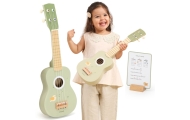 Viga Drewniane Ukulele Gitara Dla Dzieci Zielone Z Nutami