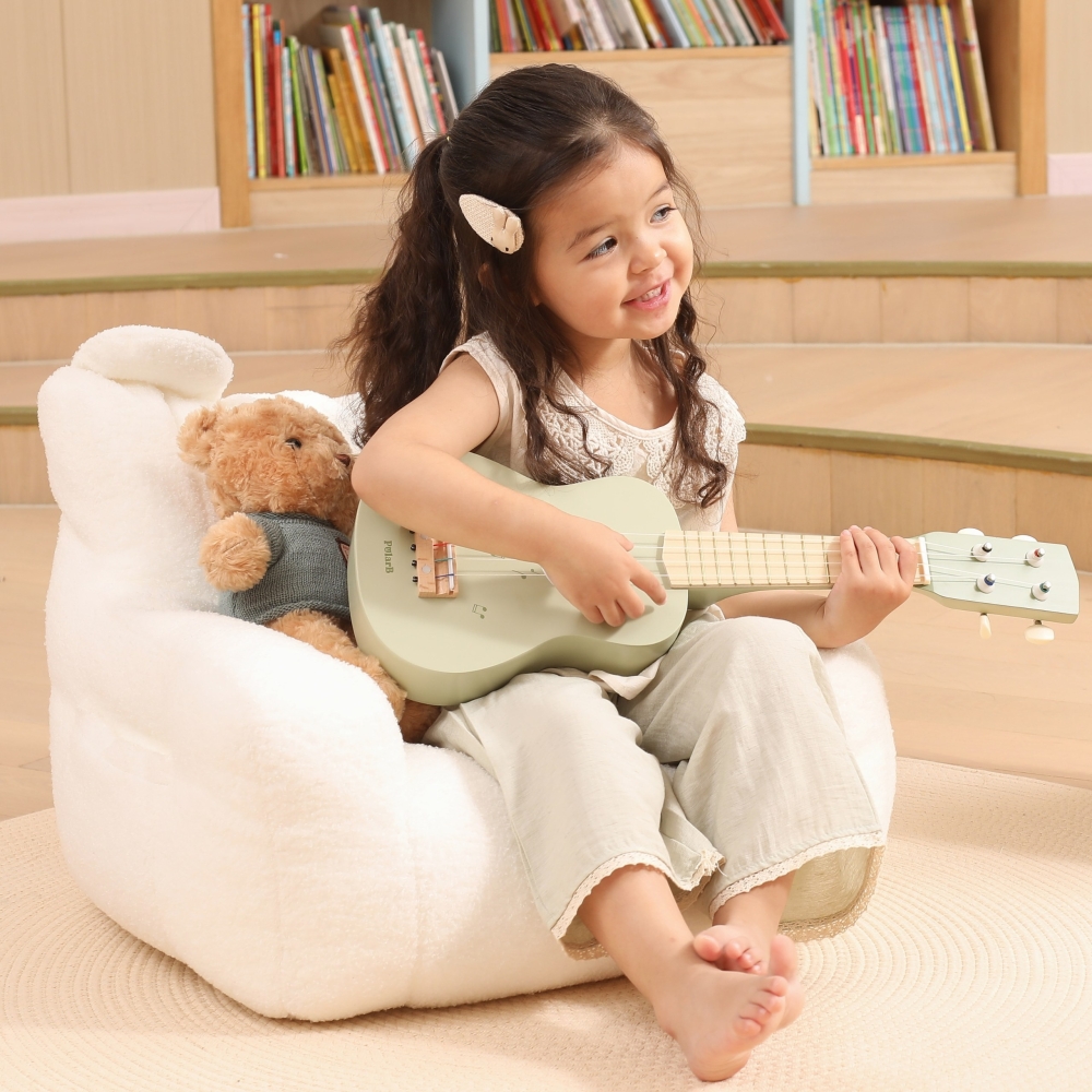 Medinė ukulelės gitara vaikams Viga žalia su natomis-Žaislai, Muzikiniai-e-vaikas