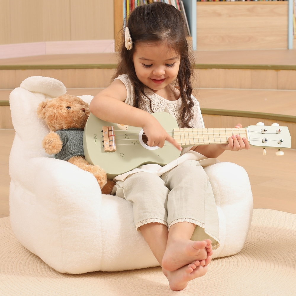 Medinė ukulelės gitara vaikams Viga žalia su natomis-Žaislai, Muzikiniai-e-vaikas
