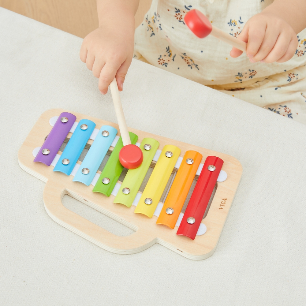 VIGA Cymbals Wooden Xylophone – Discover Your Little One's Musical Talent!