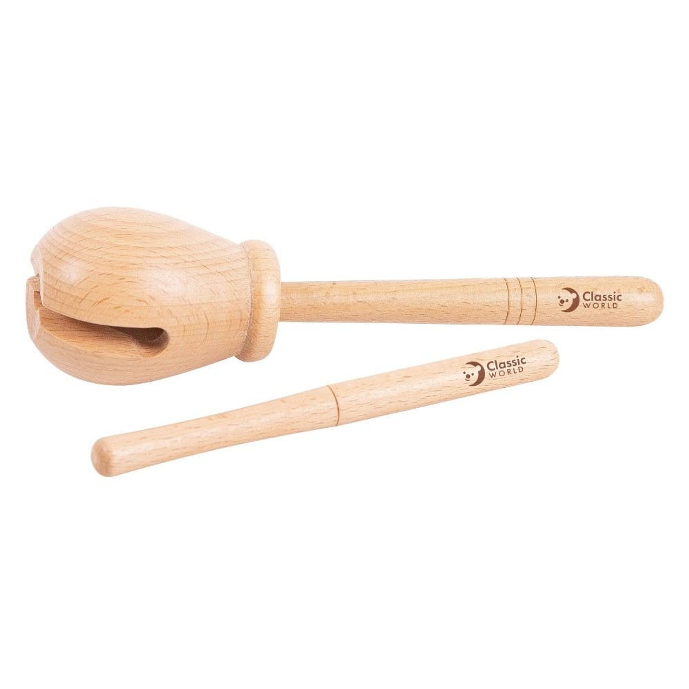 Ritminis muzikos instrumentas CLASSIC WORLD EDU Woodblock 2 vnt-Žaislai, Muzikiniai-e-vaikas