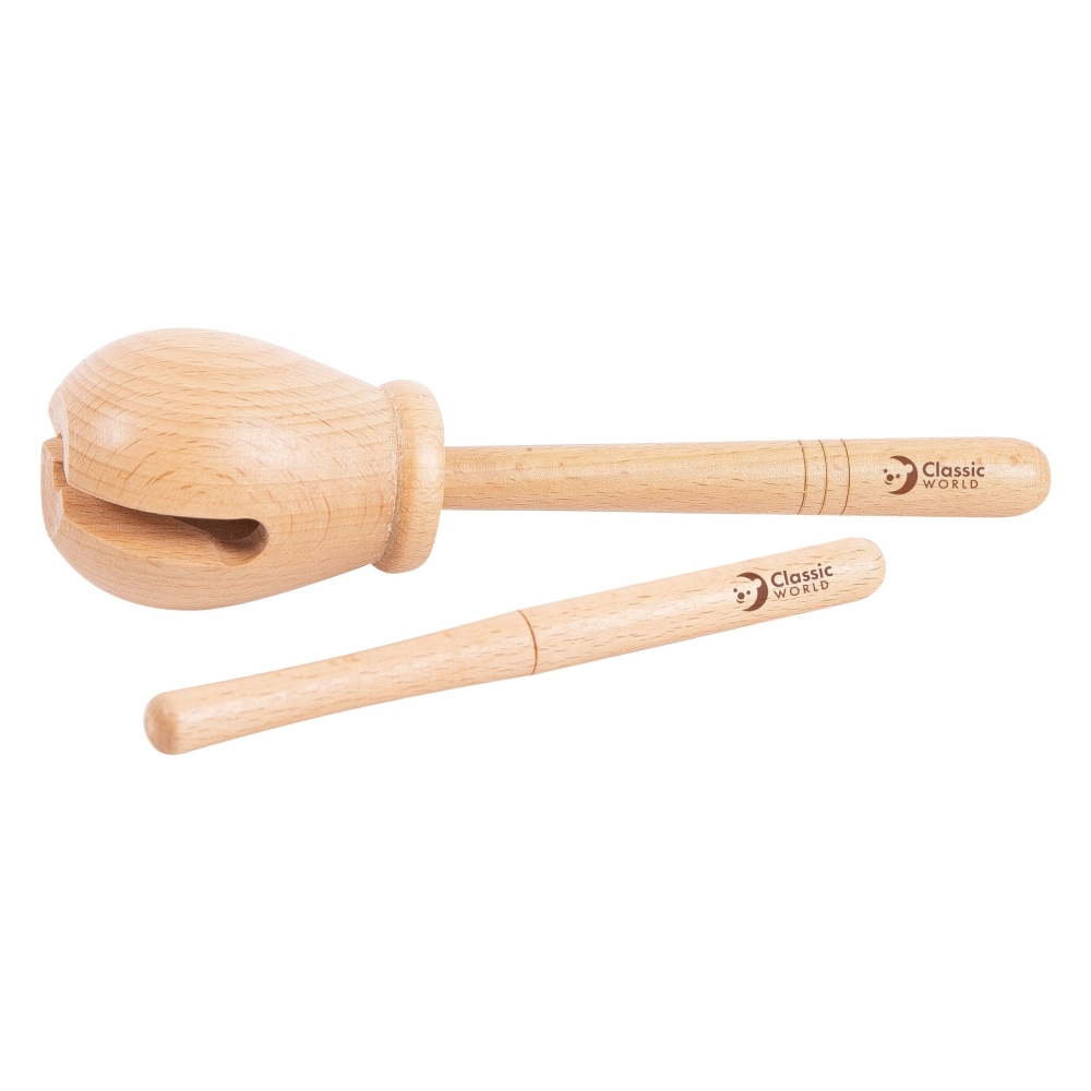 Ritminis muzikos instrumentas CLASSIC WORLD EDU Woodblock 2 vnt-Žaislai, Muzikiniai-e-vaikas