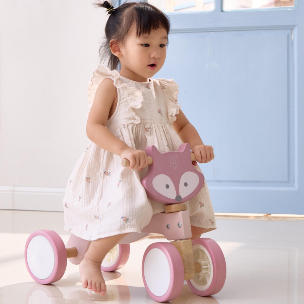 Medinė paspiriama lapė VIGA PolarB su minkštais ratukais-Judėjimui, Paspiriamosios mašinėlės ir jų priedai, Paspiriamos mašinėlė