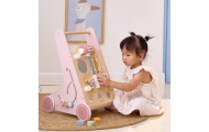 VIGA PolarB Wooden Push Walker Pink Educational