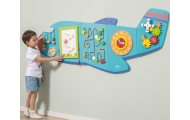 Medinė sensorinė lenta Edukacinis lėktuvas VIGA FSC Montessori sertifikatas-Žaislai, Lavinamieji žaislai, Veiklos centrai-e-vaik