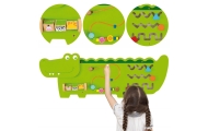VIGA Tablica Edukacyjna Manipulacyjna Sensoryczna Drewniana Krokodyl Certyfikat FSC Montessori