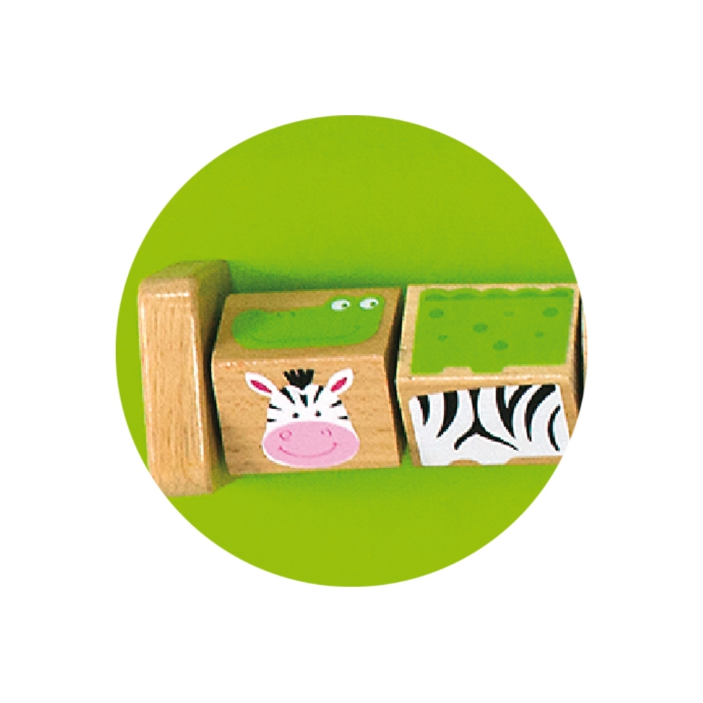 Medinė sensorinė lenta VIGA krokodilas FSC Montessori 91x32x6 cm-Žaislai, Lavinamieji žaislai, Veiklos centrai-e-vaikas