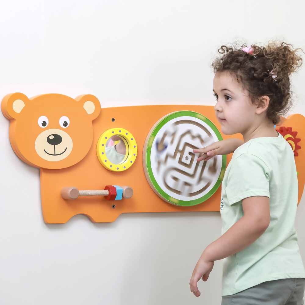 Medinė edukacinė lenta VIGA Meškiukas FSC sertifikuotas Montessori-Žaislai, Lavinamieji žaislai, Veiklos centrai-e-vaikas