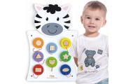 Medinė sieninė edukacinė lenta VIGA Zebras FSC Montessori sertifikatas