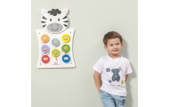 VIGA Drewniana Tablica Manipulacyjna Zebra Certyfikat FSC Montessori