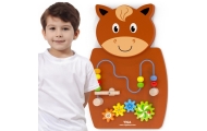 VIGA Drewniana Tablica Manipulacyjna Konik Certyfikat FSC Montessori