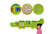 VIGA Tablica Sensoryczna Manipulacyjna Krokodyl Certyfikat FSC Montessori