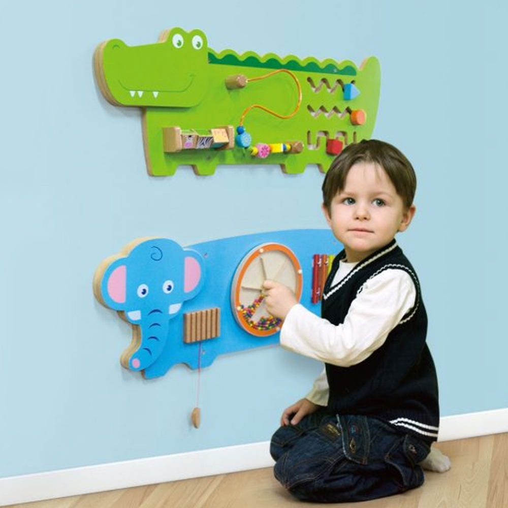 Medinė sensorinė lenta VIGA Dramblys FSC Montessori sertifikatas-Žaislai, Lavinamieji žaislai, Veiklos centrai-e-vaikas