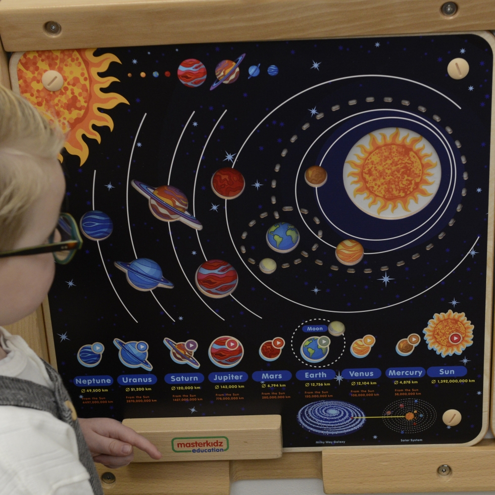 Edukacinė lenta MASTERKIDZ Saulės sistema-Žaislai, Lavinamieji žaislai, Veiklos centrai-e-vaikas