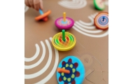 VIGA Colorful Wooden Spinning Top 1pc