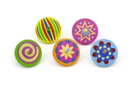 VIGA Colorful Wooden Spinning Top 1pc
